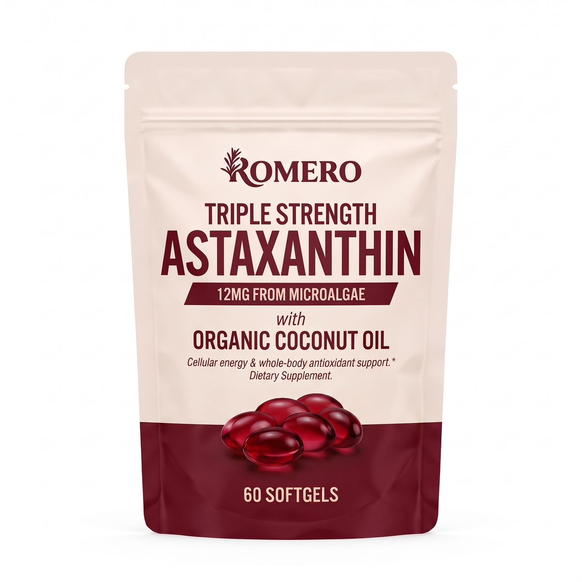 ROMERO Astaxanthin 12mg Softgels