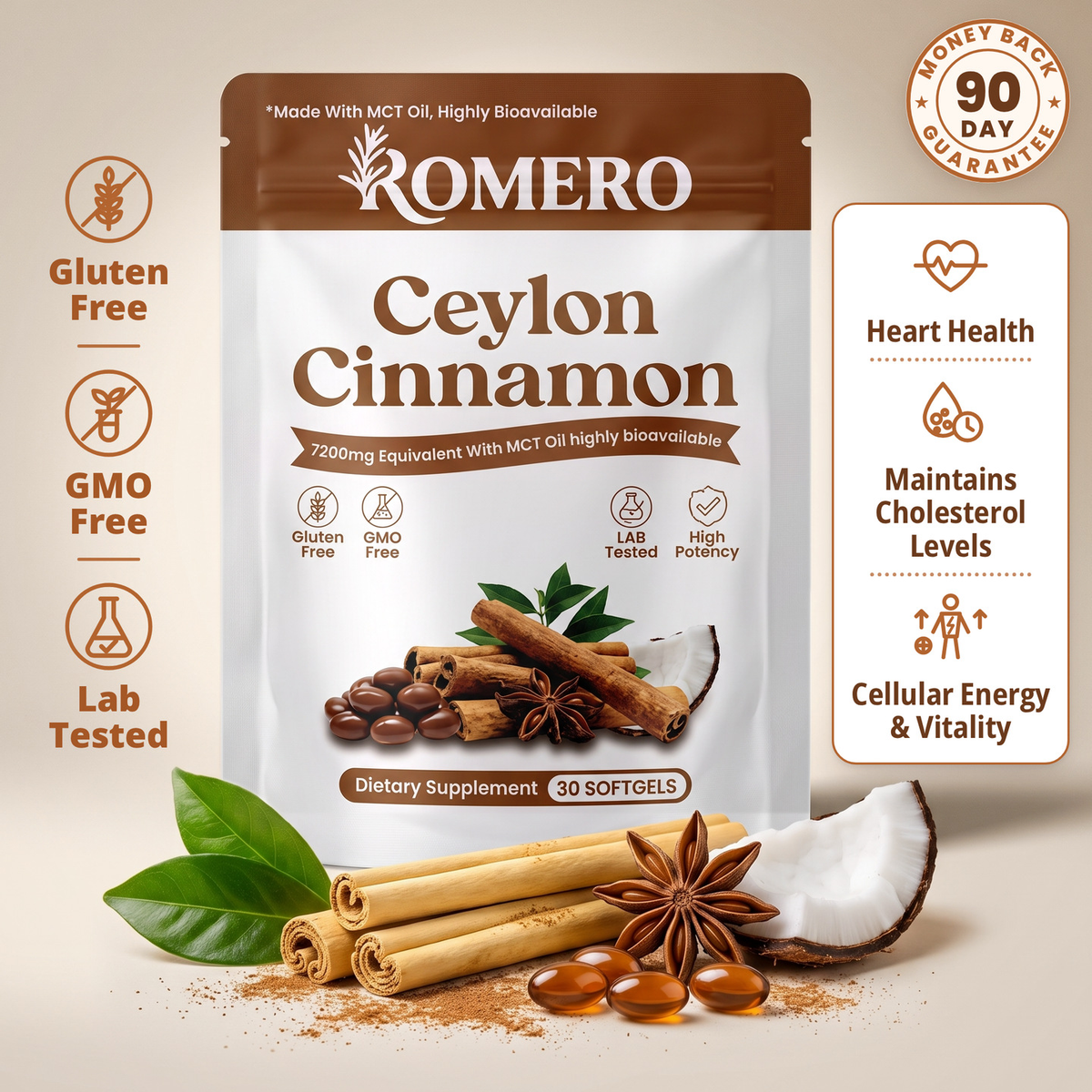 ROMERO Ceylon Cinnamon pouch