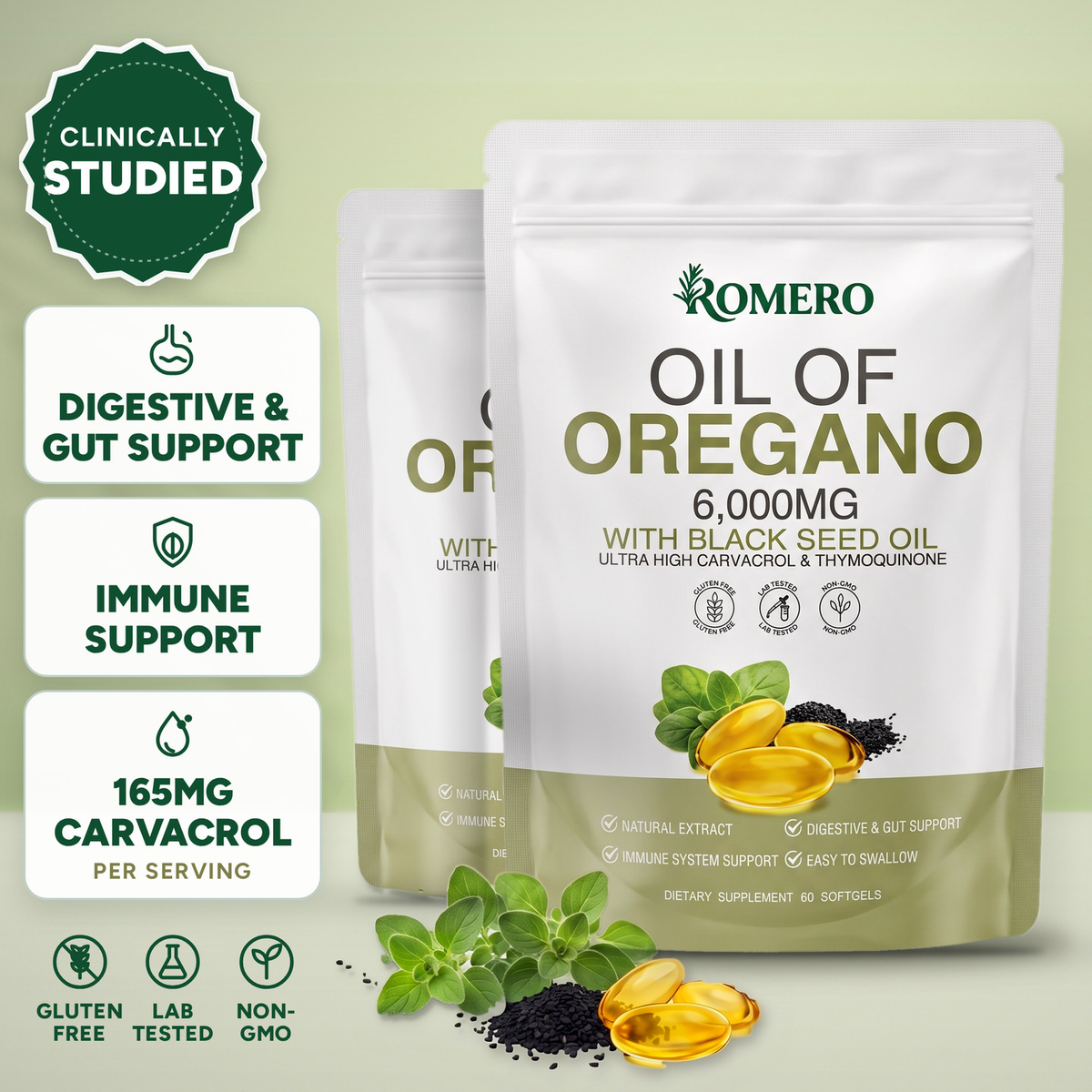ROMERO Oil of Oregano Softgels — Free