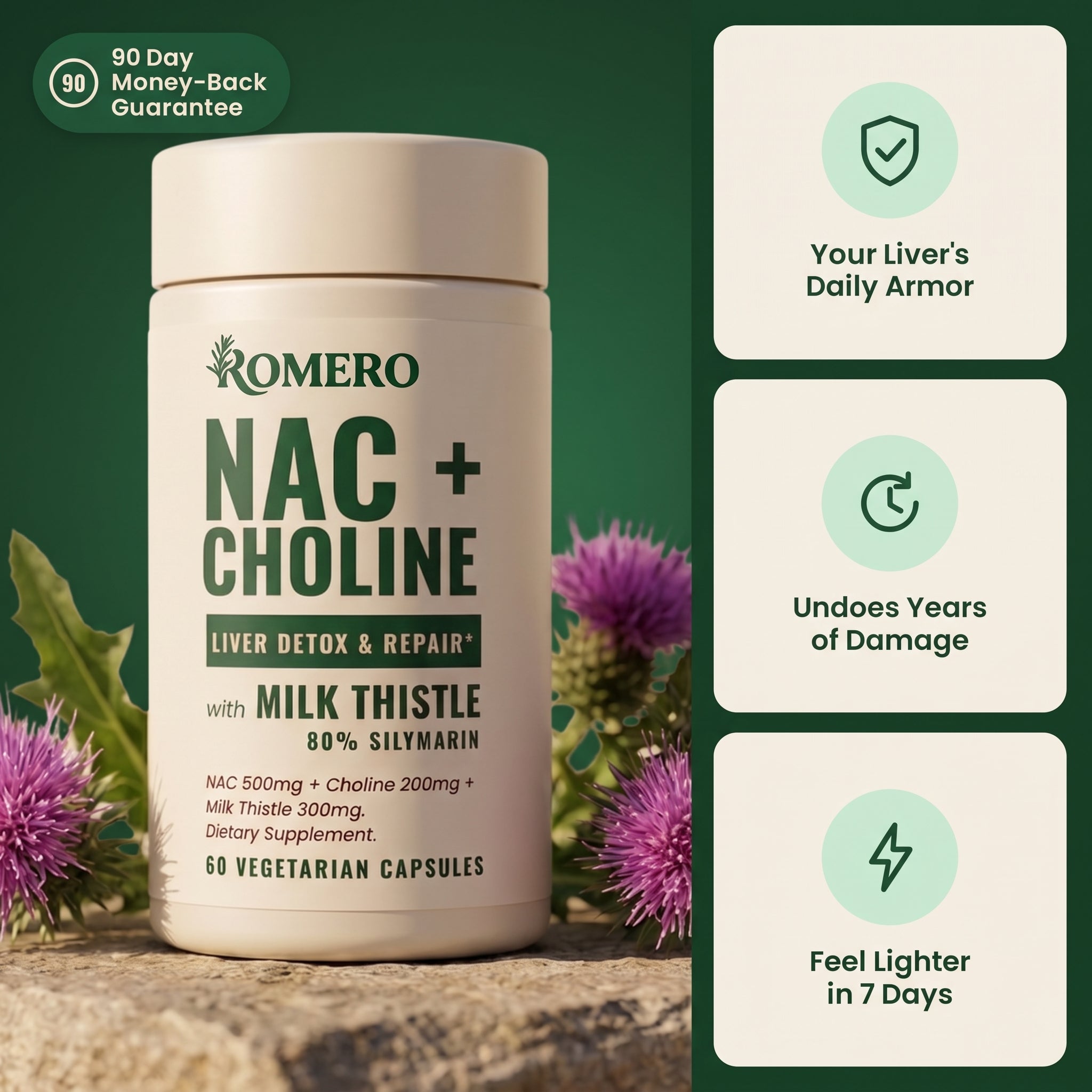 Romero NAC + Choline Liver Detox & Repair
