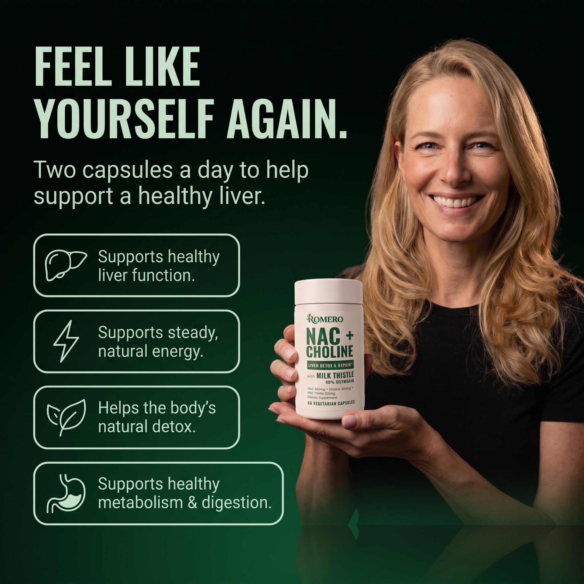 Romero NAC + Choline Liver Detox & Repair